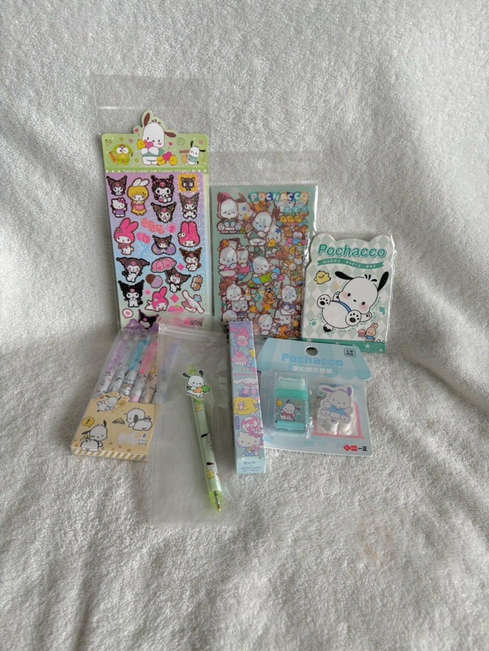 Pochacco Bundle #8 Stationery Set -  Stickers, Pens, Erasers & More